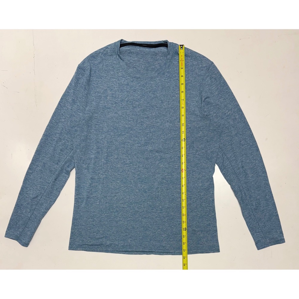 Lululemon Metal Vent Tech Long Sleeve Shirt Mens Blue‎ Heathered Size Large
